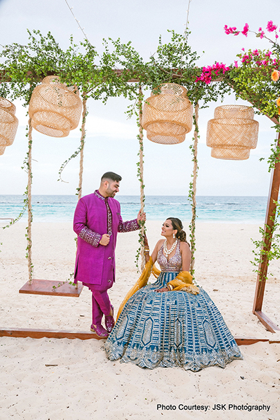 Wedding Photoshoot at beautifully decorated beach location