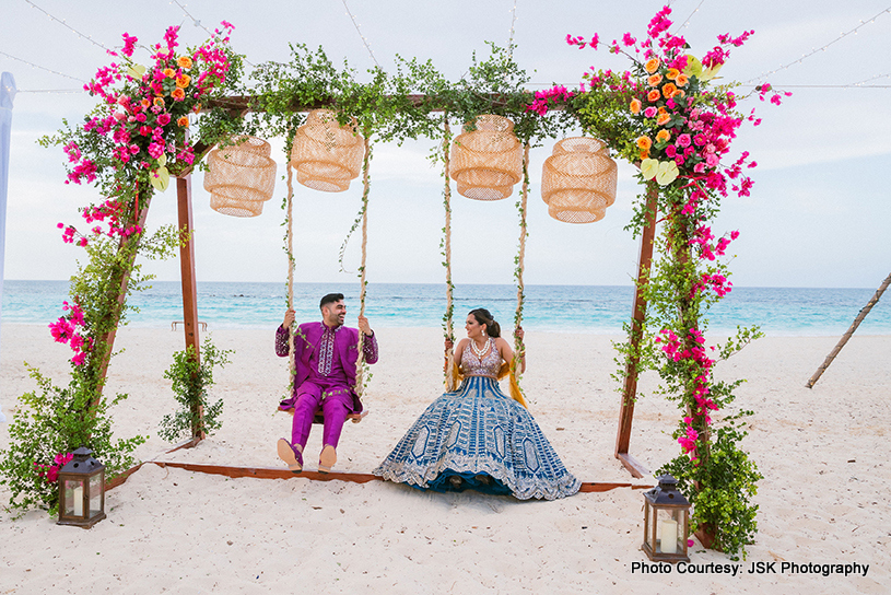 Wedding Photoshoot at beautifully decorated beach location