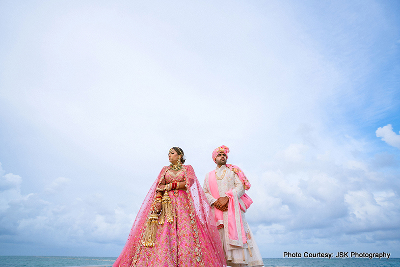 Indian wedding couple Ritika and Parul