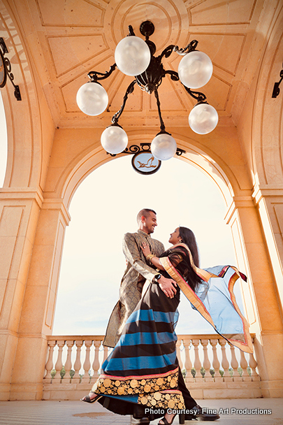 Indian wedding couple photoshoot at outdoor location