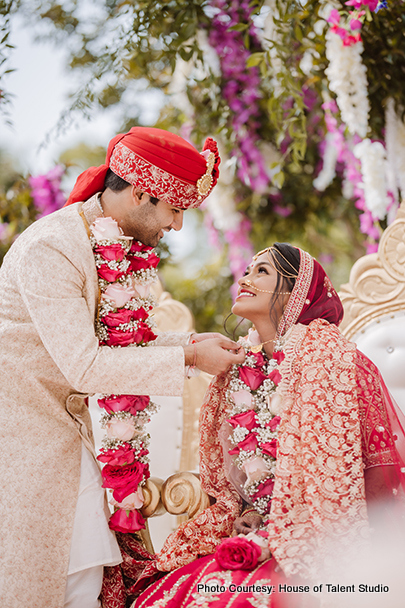 Happiest indian couple after wedding 